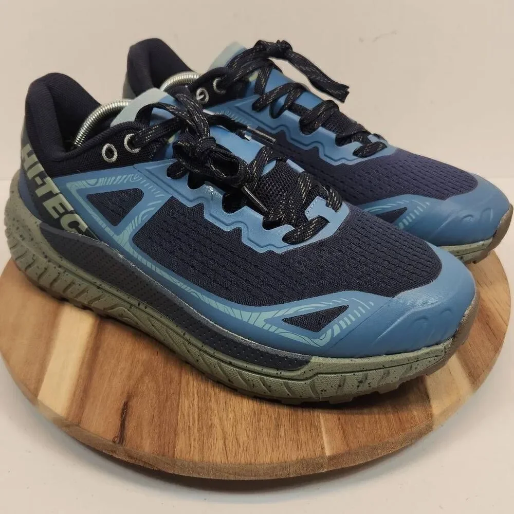 Hi-Tec Catalina Trail Men's Waterproof Running Shoes Size 11 Blue Gray